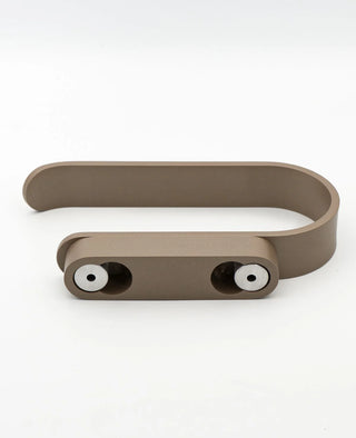 Moderner Toilettenpapierhalter TAVO in Taupe als dezentes Badaccessoire mit Charakter