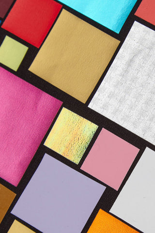 Mosaic Square Sweater – Unisex | Multi‑Foil Mosaic | Straight Cut