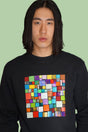 Mosaic Square Sweater Unisex Multi-Foil Mosaic Straight Cut