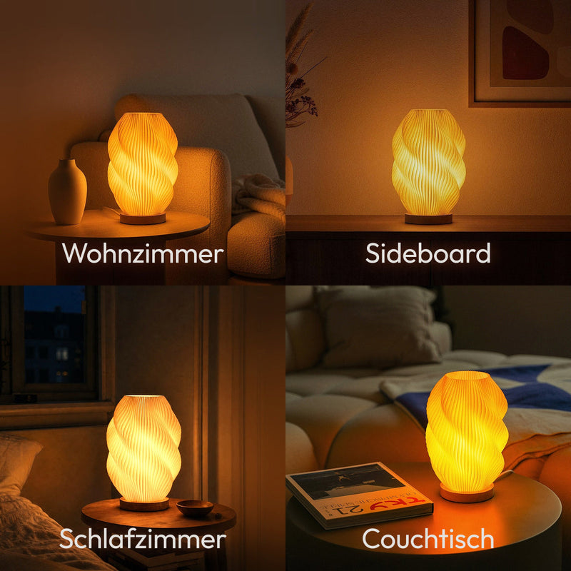 Twuro 3D-printed table lamp oak recycled PLA — Ansicht 7