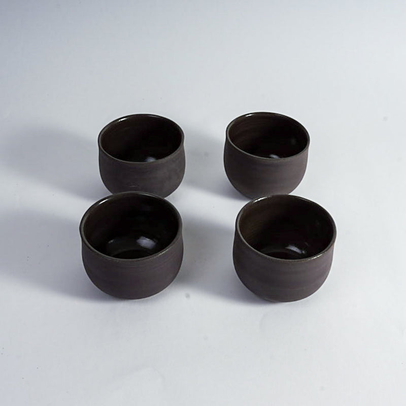 Ocha Teetasse Grau-Schwarz handgefertigt Keramik 325ml — Ansicht 4
