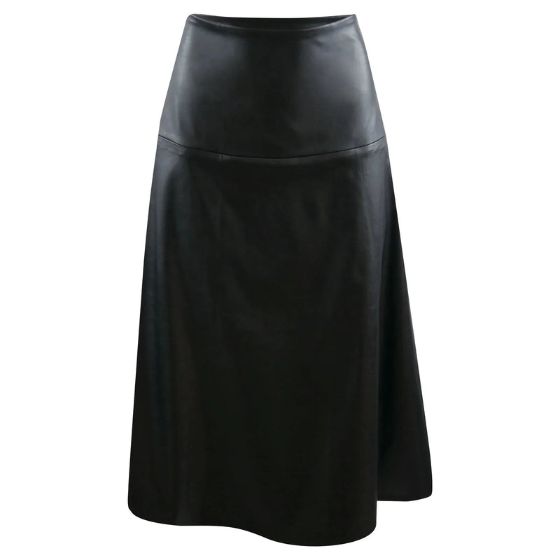 Pineapple Leather Skirt – High-Waisted Midi | Vegan & Innovative — Ansicht 3