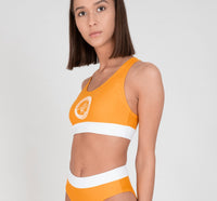 Bikini Top Ringer-Rücken ECONYL® Pastel-Orange — Ansicht 2
