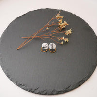 Gray-white Marble Look Earrings – Cold Porcelain | 18k gold plated — Ansicht 3