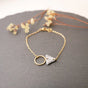 Geometric bracelet grey-white marbled cold porcelain