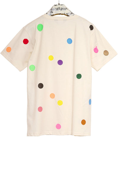 Painted Points T-shirt – Handgestempelte Punkte | Unisex | Nachhaltig