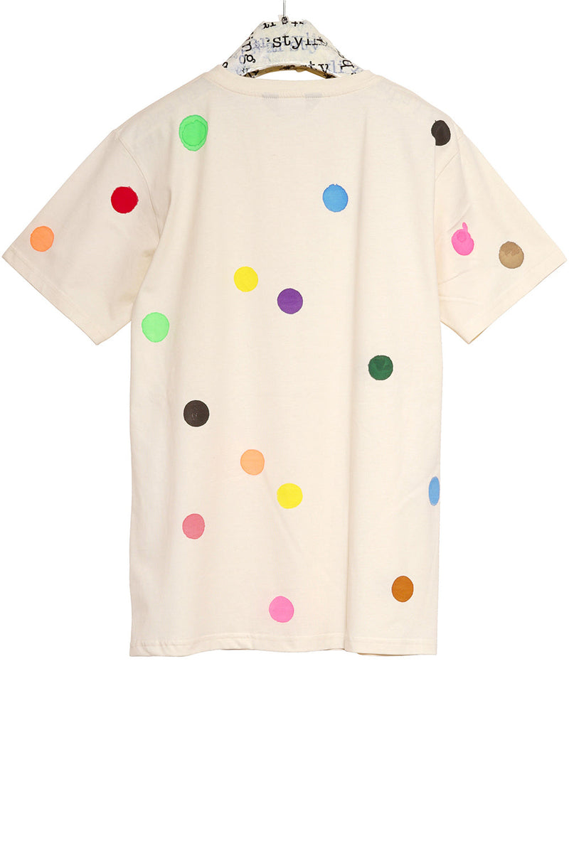 Painted Points T-shirt – Handgestempelte Punkte | Unisex | Nachhaltig — Ansicht 3