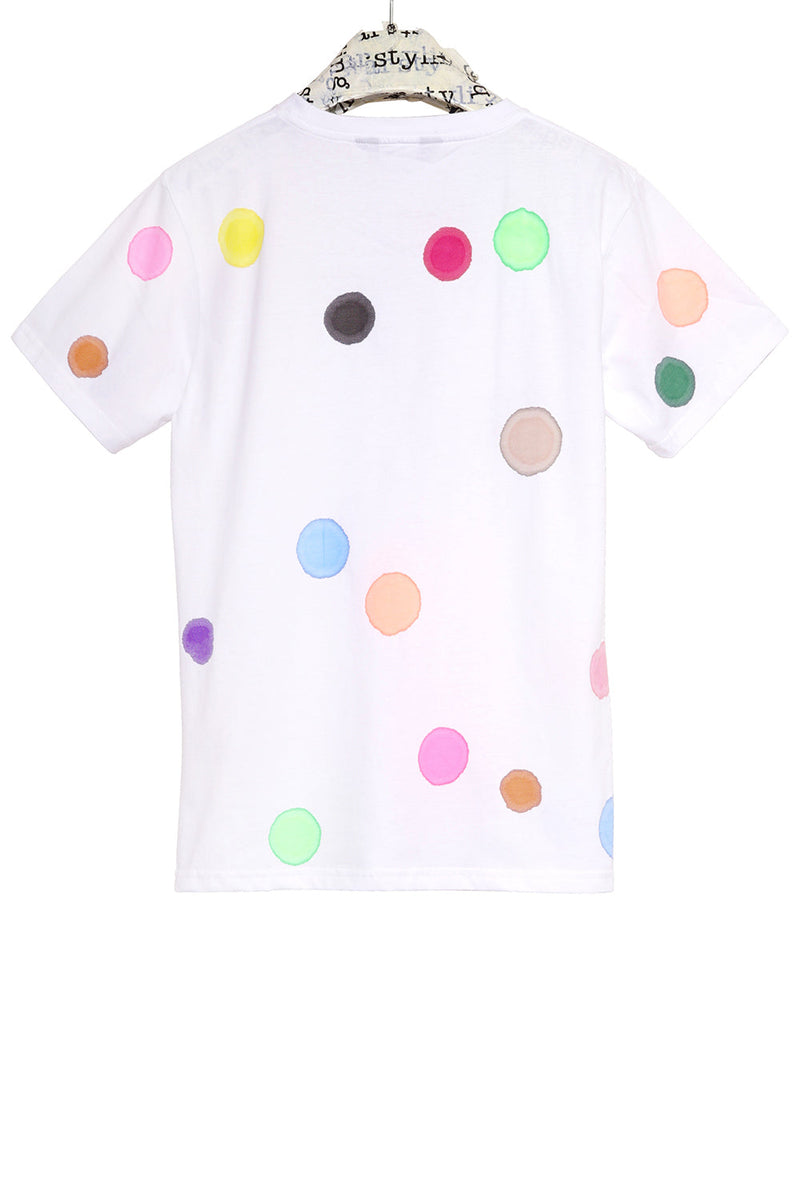 Painted Points T-shirt – Handgestempelte Punkte | Unisex | Nachhaltig — Ansicht 4