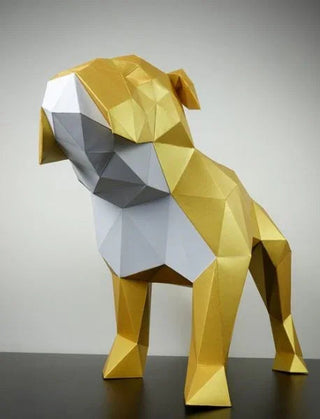 Papertrophy® 3D Dekofigur – Englische Bulldogge | FSC-Papier | Handmade in Germany