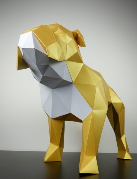 Papertrophy® 3D Decorative Figure English Bulldog – FSC Paper Handmade Germany