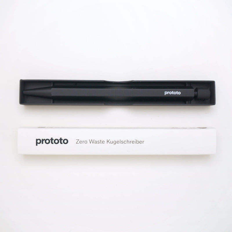 Zero Waste Ballpoint Pen Black Bioplastic Handmade Climate Neutral — Ansicht 3