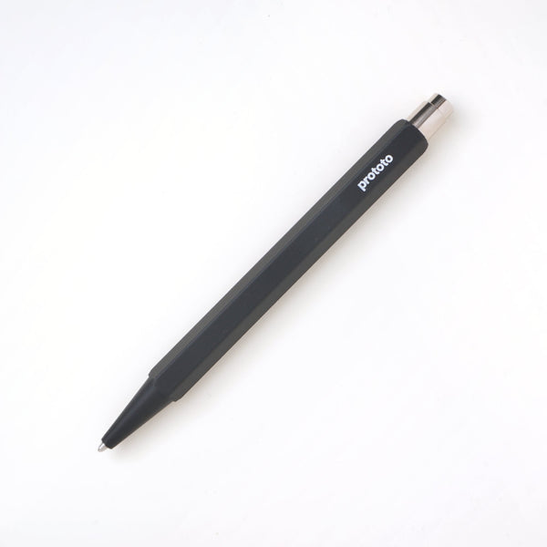 Circular Ballpoint Pen Black - Handmade Bioplastic