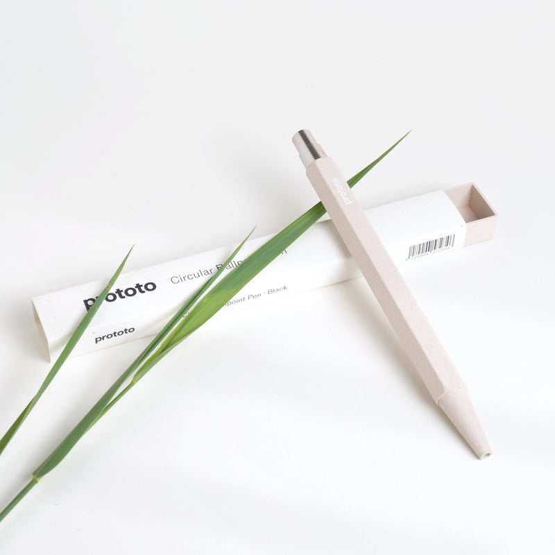 Circular Ballpoint Pen – Bioplastic with Elephant Grass, Handmade — Prototo