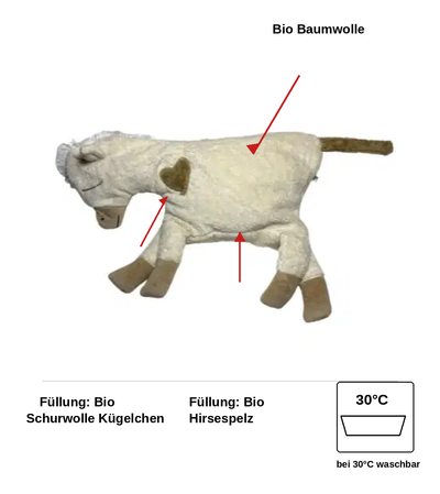 Bio Kuschelkissen Pferd – superweich, Handarbeit