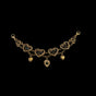 Double-row corset chain "Herzerl" with rhinestones & heart pendants 14.5 cm
