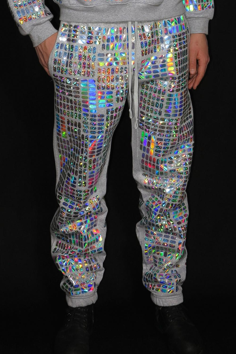 Starstyling Pills Allover Joggers - Unisex Metallic Foil Print Jogging Pants — Ansicht 3