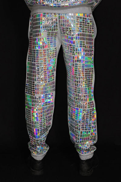 Starstyling Pills Allover Joggers - Unisex Metallic Foil Print Jogging Pants