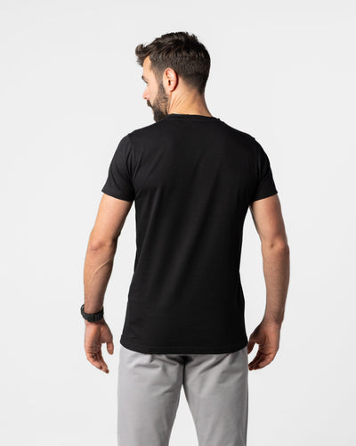 portance PimaCotton Tee Straight black – Pima Cotton with Anti-Odour & UV Protection