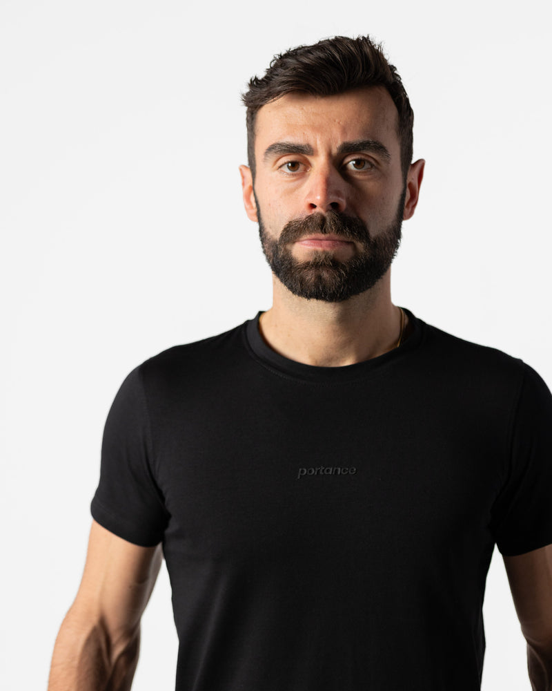 portance PimaCotton Tee Straight black – Pima-Baumwolle mit Anti-Geruch & UV-Schutz — Ansicht 4