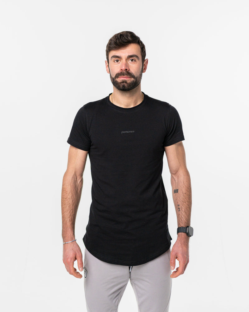 portance PimaCotton Tee Round black | Pima-Baumwolle | Anti-Geruch & UV-Schutz — portance