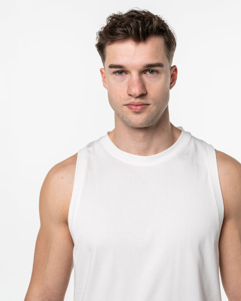 PimaCotton TankTop white – Pima-Baumwolle & FUZE™ Technologie — Ansicht 5