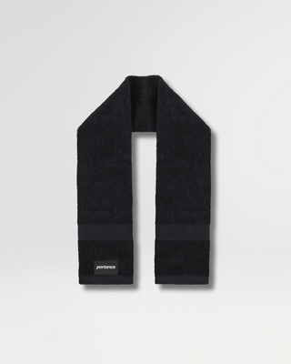 Magnetic workoutTowel black | Antibakteriell FUZE™ | 50×100 cm