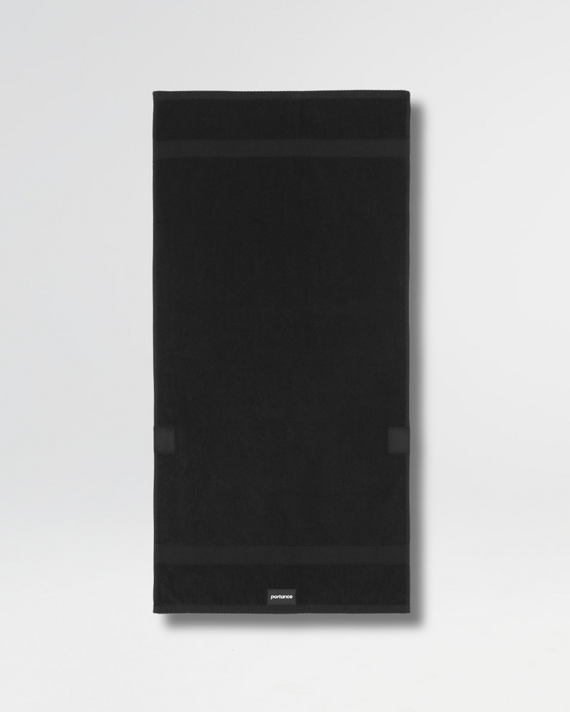 Magnetic workoutTowel black | Antibakteriell FUZE™ | 50×100 cm — Ansicht 3