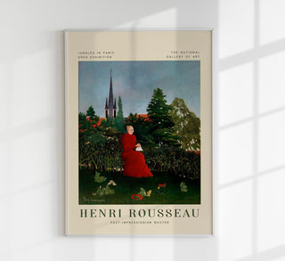 Kunstdruck mit dem Porträt einer Frau von Henri Rousseau – hochwertige Fine-Art-Print-Reproduktion
