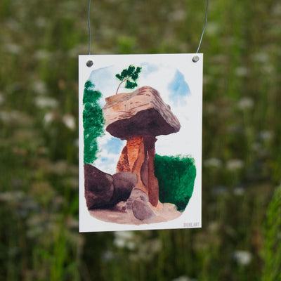 Set of 10 Watercolor Postcards – Forest & Animal Motifs | Recycled Paper