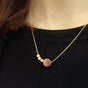 Short Necklace Olive Wood & Stainless Steel – handcrafted in Cologne