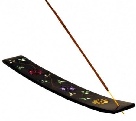 Soapstone Incense Holder with Floral Motif, Handmade — YOVANA GmbH • yogabox.de