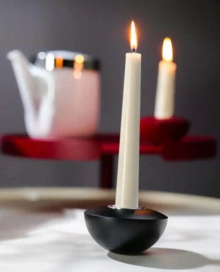 Rocky Kerzenständer aus schwarzem Metall – modernes Designobjekt von Siqual für stilvolle Wohnräume