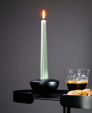 Rocky Kerzenständer aus schwarzem Metall – modernes Designobjekt von Siqual für stilvolle Wohnräume