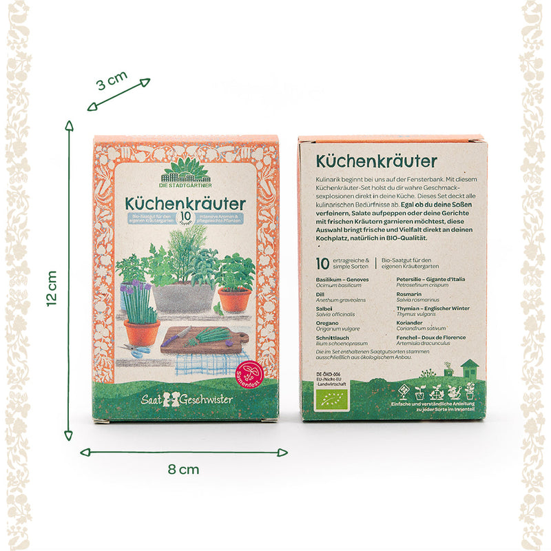 BIO-Saatgut-Set Küchenkräuter – 10 Sorten, samenfest, EU-Bio-zertifiziert — Ansicht 5