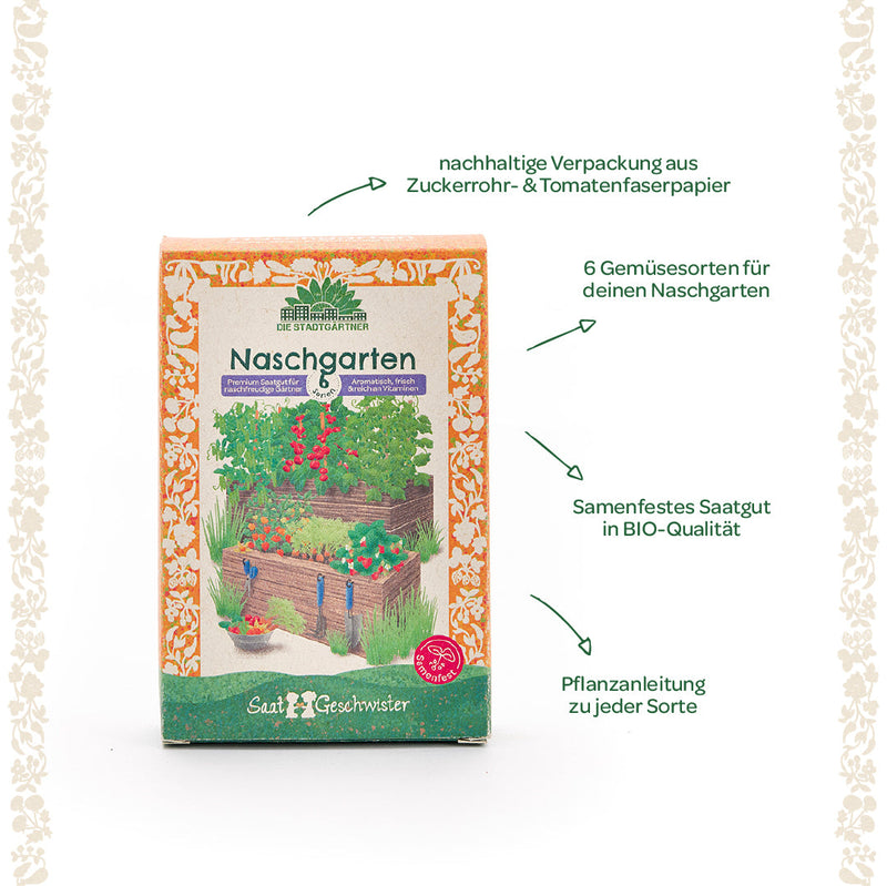 Organic Seed Set "Snack Garden" – 6 open-pollinated varieties for balcony & garden — Ansicht 6