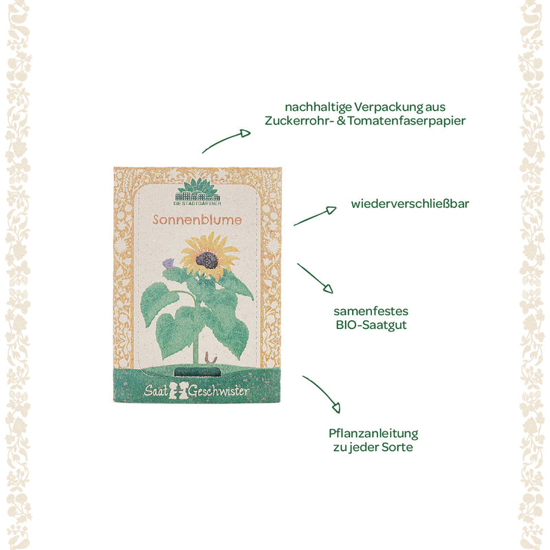 BIO-Saatgut Sonnenblume – EU-zertifiziert, samenfest — Ansicht 5