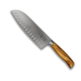 Santoku-Messer | Drei-Tugenden-Klinge | Olivenholzgriff