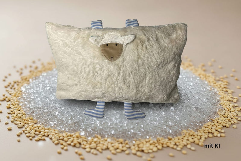 Organic Snuggle Cushion Sheep - GOTS Organic Cotton, Spelt Filling, Optionally Weighted — Ansicht 8