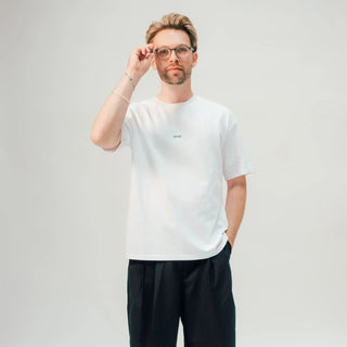 arrel – Unisex Oversized T-Shirt in Weiß | 100 % Bio-Baumwolle | Pre-washed | Made in Portugal