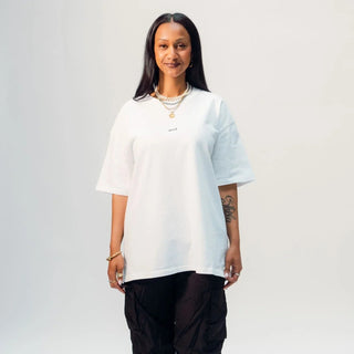 arrel – Unisex Oversized T-Shirt in Weiß | 100 % Bio-Baumwolle | Pre-washed | Made in Portugal