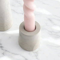 STELLA Taper Candle Holder Set of 2 Concrete Grey Anthracite Handmade — Ansicht 6