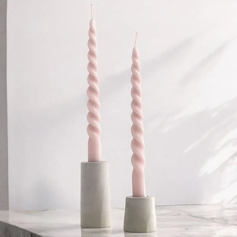 STELLA Taper Candle Holder Set of 2 Concrete Grey Anthracite Handmade — Ansicht 5