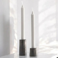 STELLA Taper Candle Holder Set of 2 Concrete Grey Anthracite Handmade — Ansicht 2