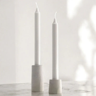STELLA Taper Candle Holder Set of 2 Concrete Grey Anthracite Handmade