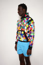 Mosaic Allover Multicolor Hoodie Unisex - Glitter Mosaic Print