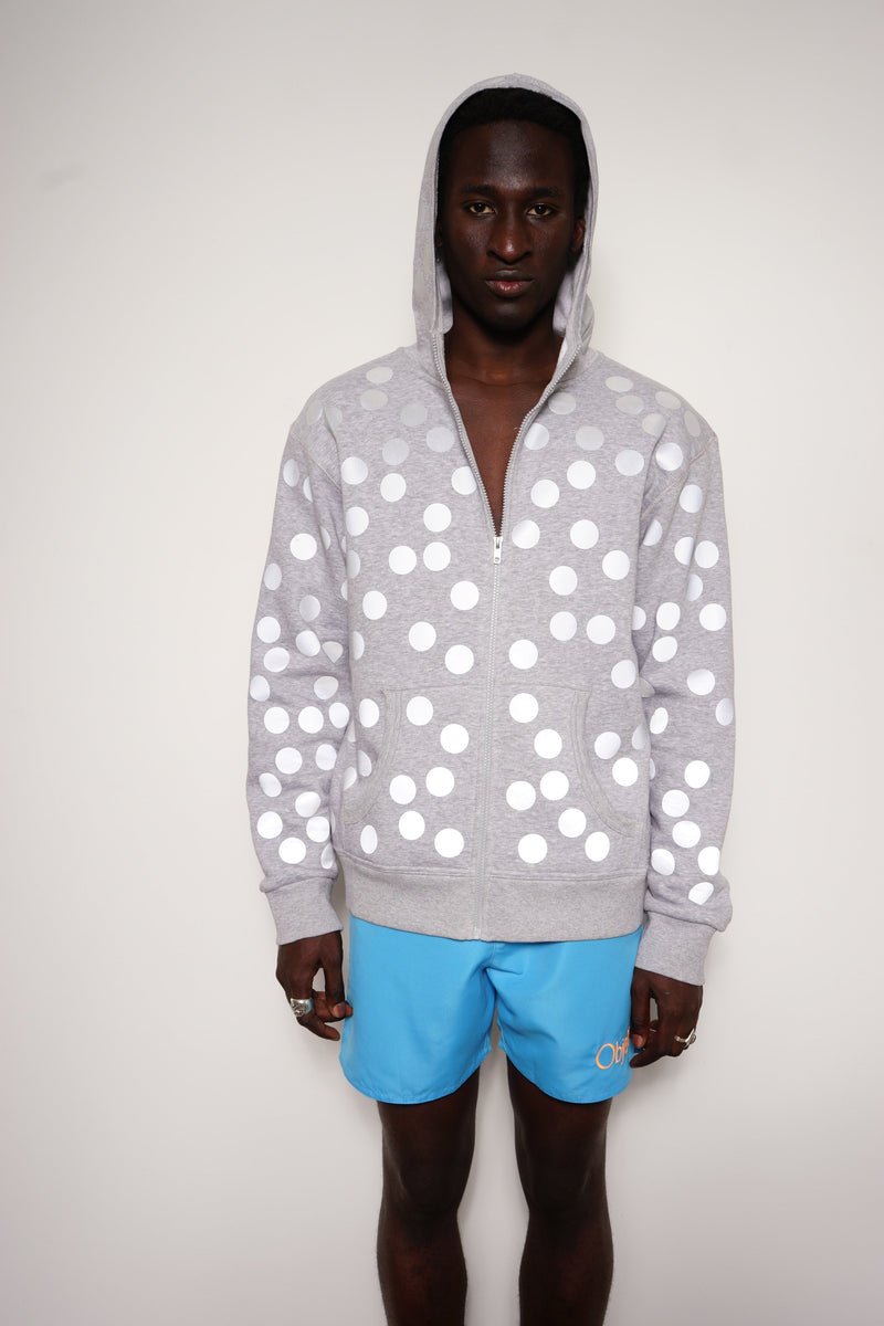 Full Points Reflective Zip Jacket – Reflective Dots Unisex Hoodie — Ansicht 5