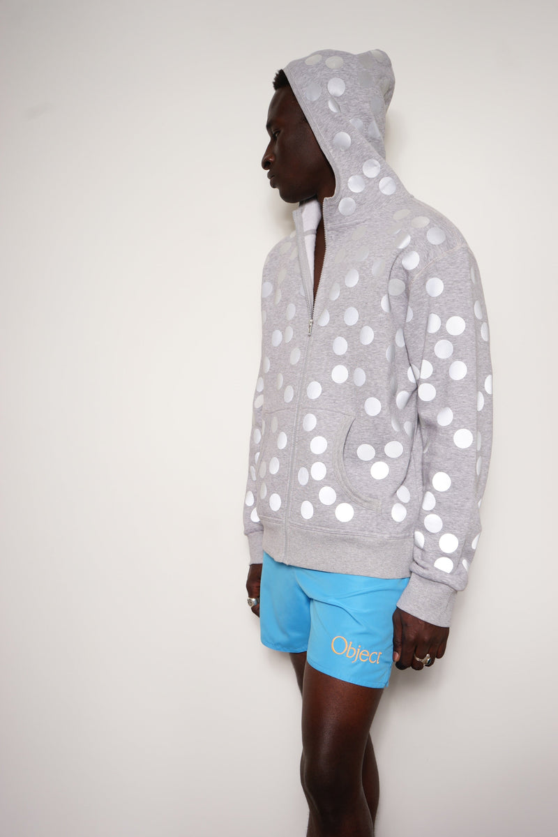 Full Points Reflective Zip Jacket – Reflective Dots Unisex Hoodie — Ansicht 3