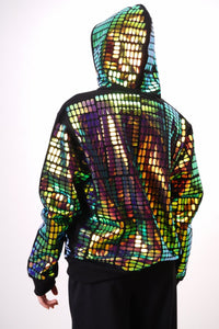 Starstyling Pills Allover Hoody – Unisex Metallic/Holo/Ice Foil Relaxed Fit — Ansicht 4