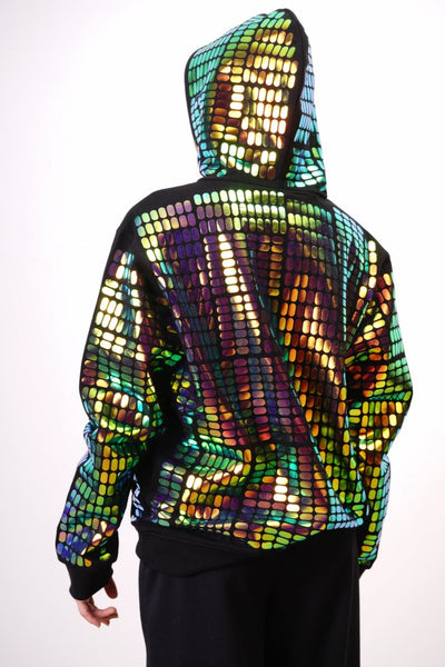 Starstyling Pills Allover Hoody – Unisex Metallic/Holo/Ice Foil Relaxed Fit