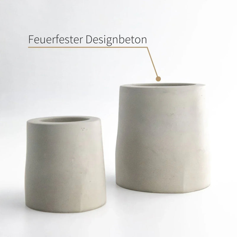 STELLA Taper Candle Holder Set of 2 Concrete Grey Anthracite Handmade — Ansicht 4